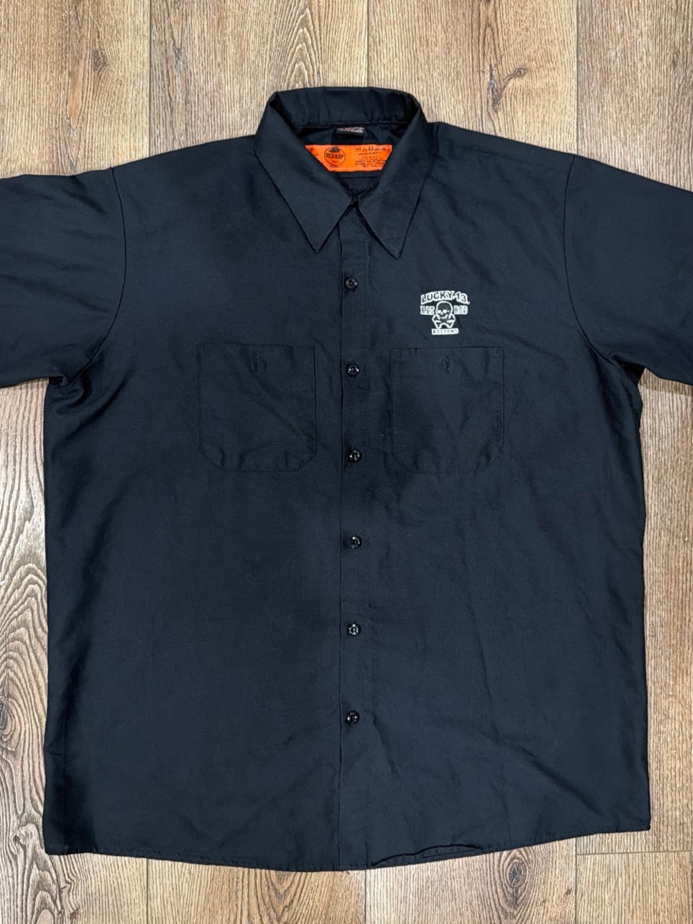 Lucky 13 Men's Black Short-Sleeve Button-Down Shirt